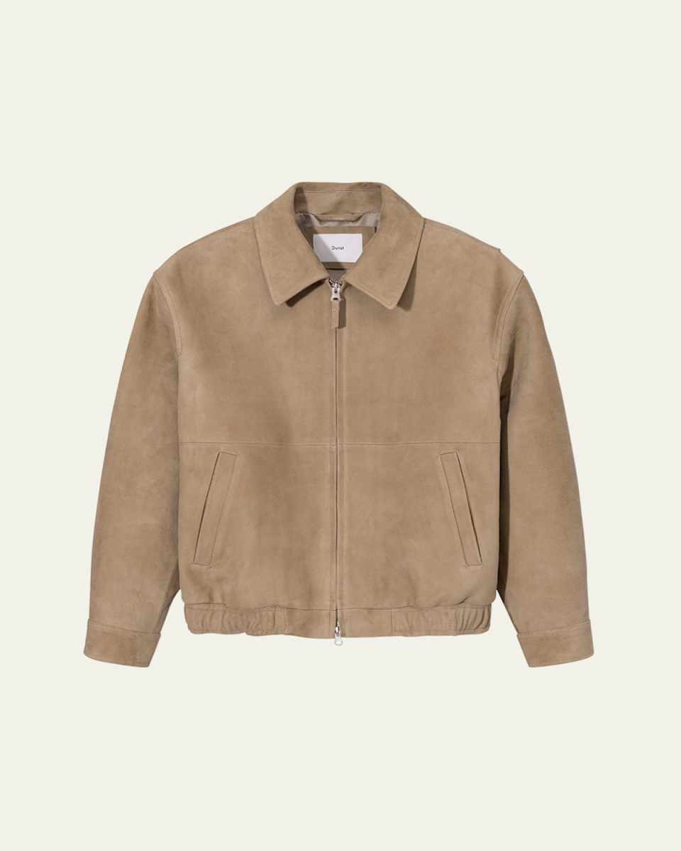 Unisex Suede Bomber Jacket